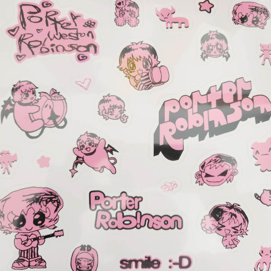 A Porter Robinson sticker pack as the cover art.